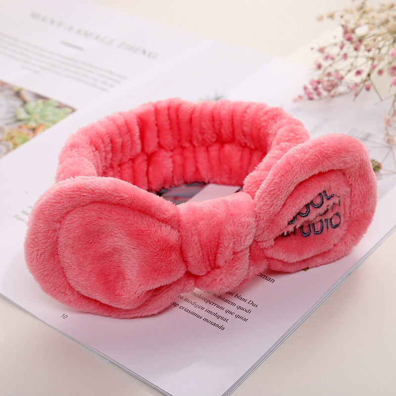 Cute Korean Style Plush Bow Hairband Women Cute Korean Style Plush Bow Hairband Women